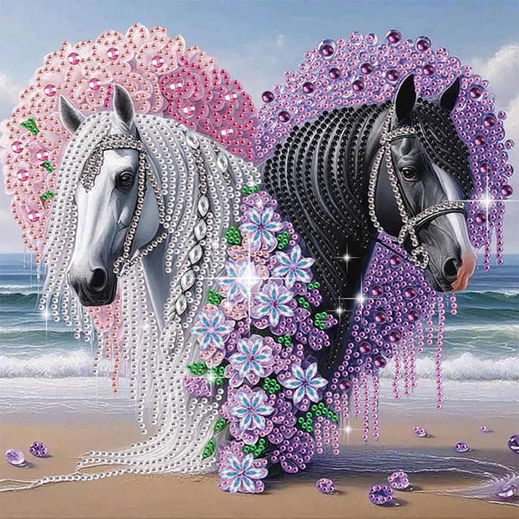 5D DIY Diamond Painting Kit Horse Partial Drill Resin Rhinestone Art