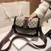 Bag Women's New Bag Fashion Trend Niche Retro Printed Small Square Bag High-end Oblique Span Shoulder Bag