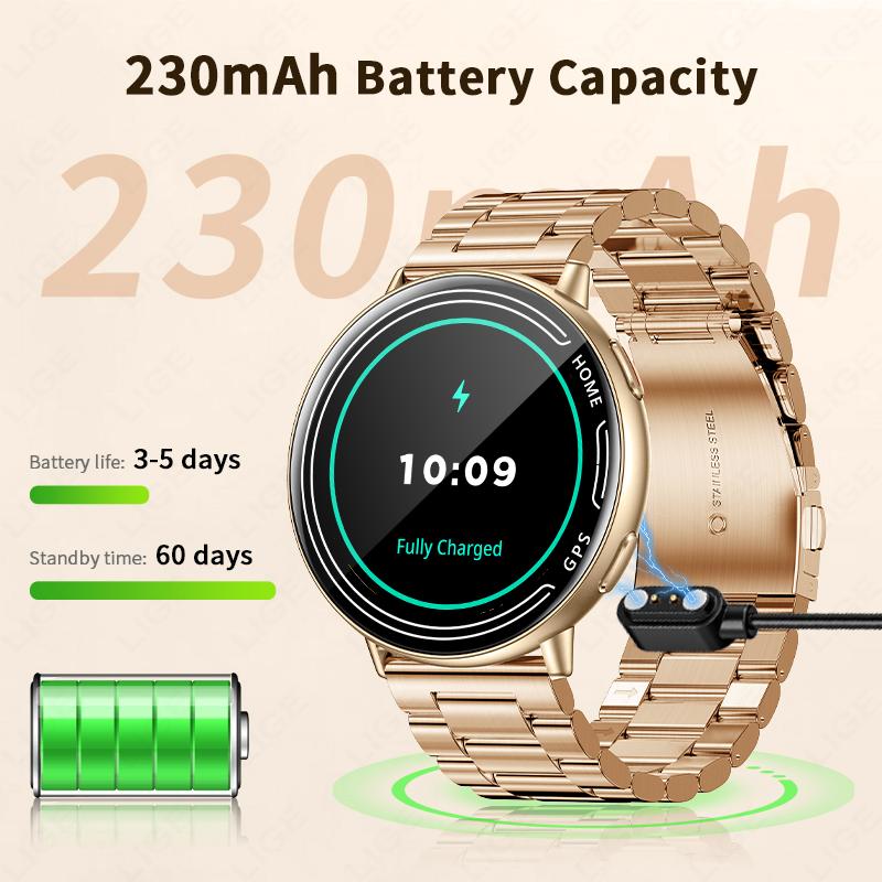 GPS Smart Watch Heart Rate Monitoring Bluetooth Call Outdoor Sports 1ATM Waterproof 1.39 Inch Screen Men Woman Smartwatch