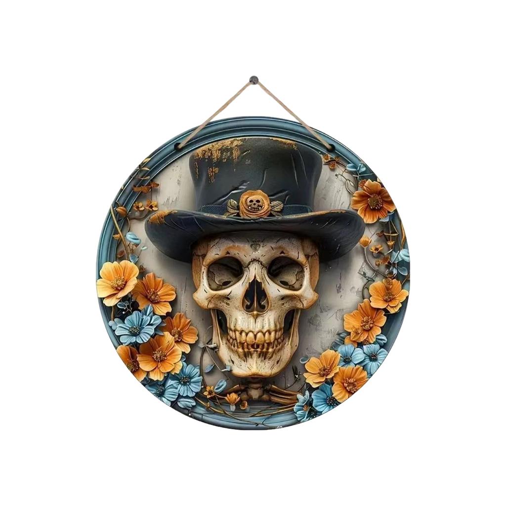 Halloween Wooden Hanging Sign for Home Yard Front Door Party Atmosphere Decoration Suitable for Indoor Outdoor Use