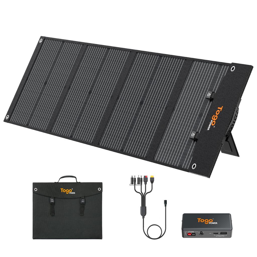 Togo Power Solar High Conversion IP65 Waterproof and Charging for Smartphones and Portable Power Power Outage Disaster Preparedness Compatible with