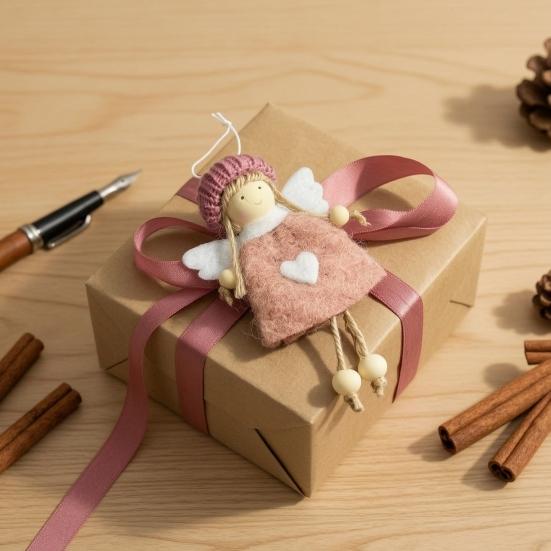 Angel Doll Pendants Plush Ornaments, Christmas Fairy Girl Hanging Pendant for Decorative Garlands Tree Home Decor, Party, New Year, Birthday