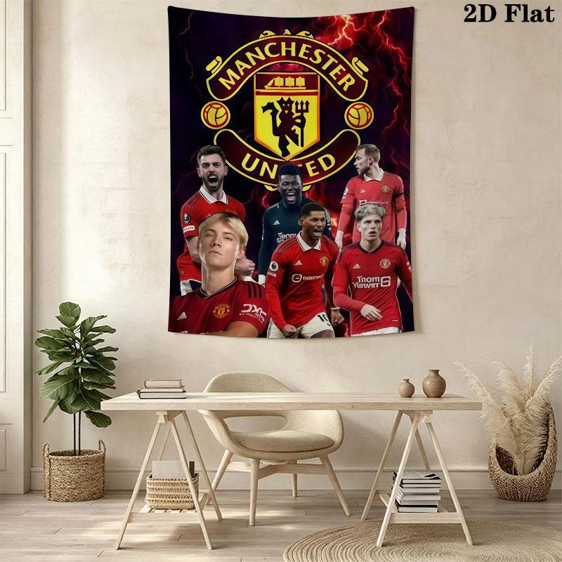 Retro MUFC CanvasWall Hanging Printed Fabric Blanket Decorative Tapestries for Bedroom Living Room Home Decor