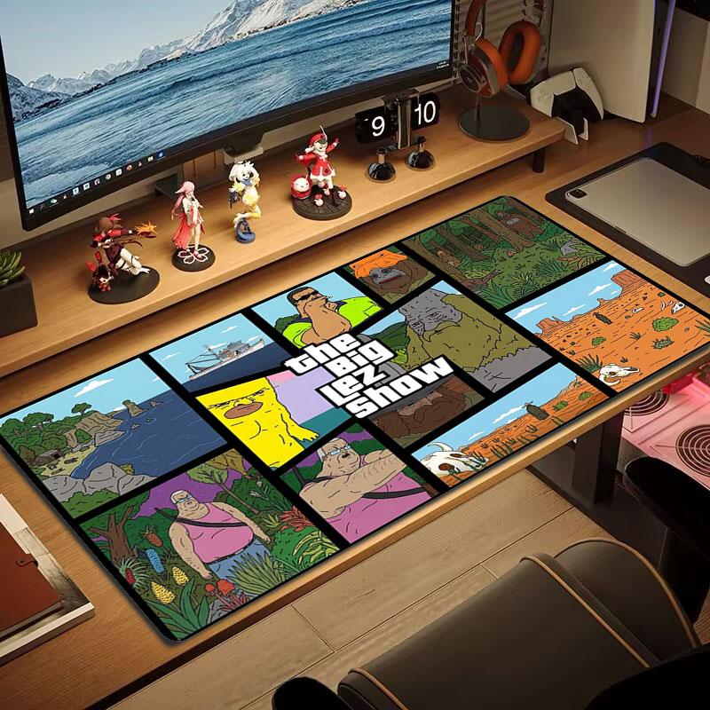 The Big Lez Show Large Size Mouse Pad Large Gaming Table Cushion Non-slip Laptop Tablet Big Mousepad XXL Mat Mini PC Playmat With Lock edge