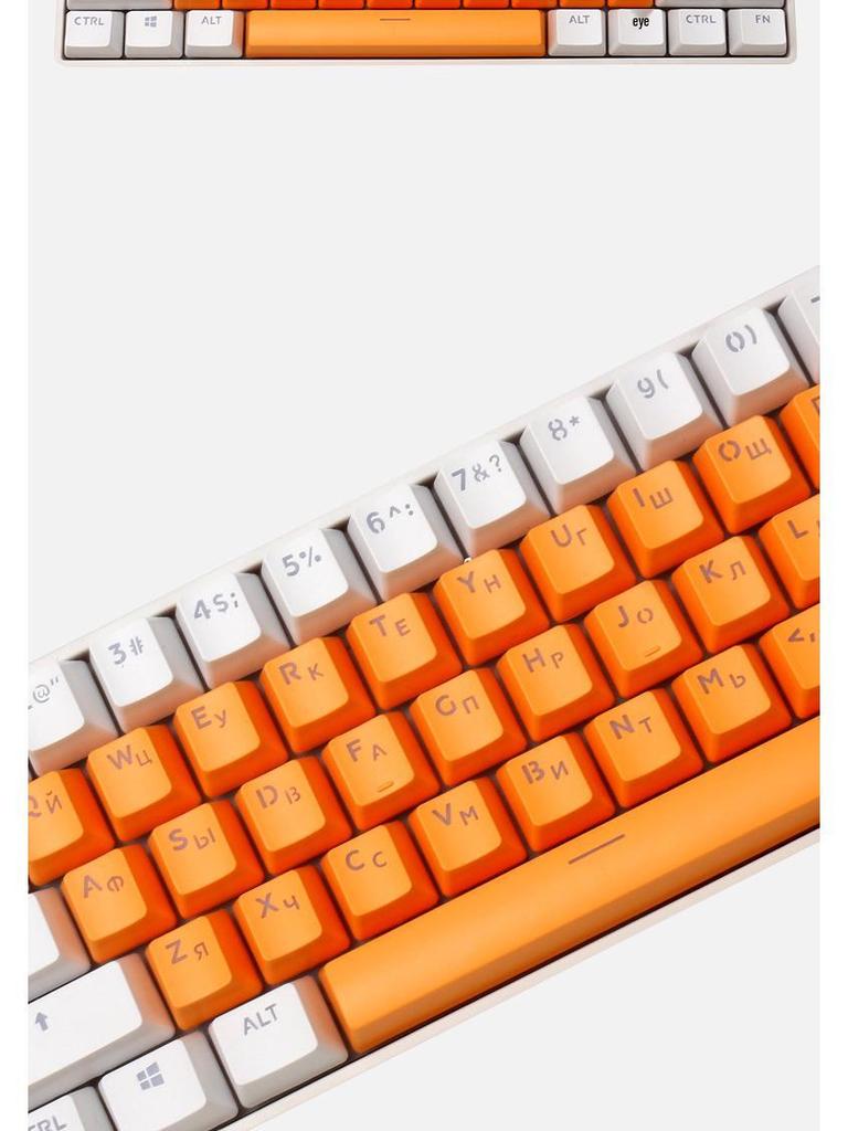 K61 Russian Two-Color Mechanical Keyboard – Durable, Wear-Resistant, and Practical
