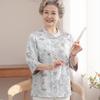 Camicia da Donna Tang con Stampa Floreale e Maniche a Sette Quarti