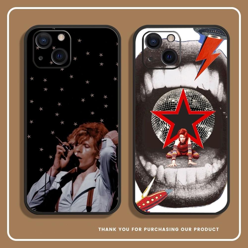 D-David Singer B-BowieS Phone Case For iPhone 14,13,12 Mini 11 Pro XR,X,XS,MAX 6S,7,8 Plus Silicone Cover Soft black