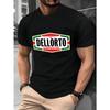 Herren Sommer-T-Shirt Aus, Mit Mikro-Stretch-Stoff, Bedrucktes Design, Reguläre Passform, Und Lässiger Stil