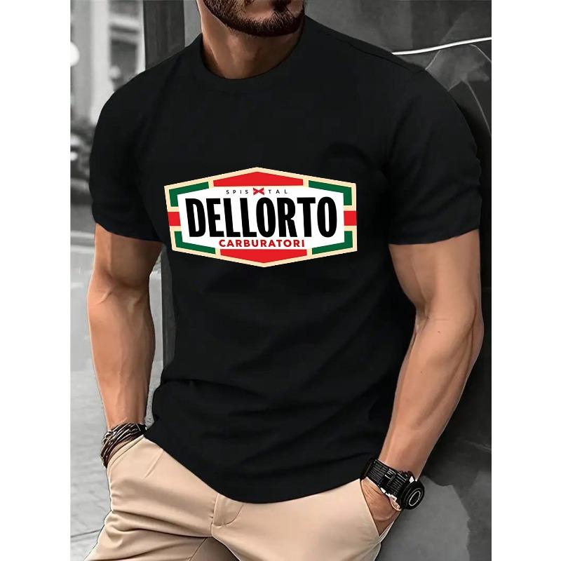 Herren Sommer-T-Shirt Aus, Mit Mikro-Stretch-Stoff, Bedrucktes Design, Reguläre Passform, Und Lässiger Stil