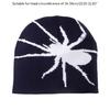 Halloween Jacquard Spiders Hat Knit Windproof Hat for Adult Winter Cycling Ski