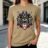 Japanese Kitsune Fox Mask Racing Helmet Motorcycle Sprocket Graphic T Shirt Crew NeckSleeve Streetwear Tee for Motorbike Rider