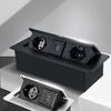 Aluminum Panel Hidden Socket USB Charging Desktop Outlet Durable Desk Socket  Desktop Use