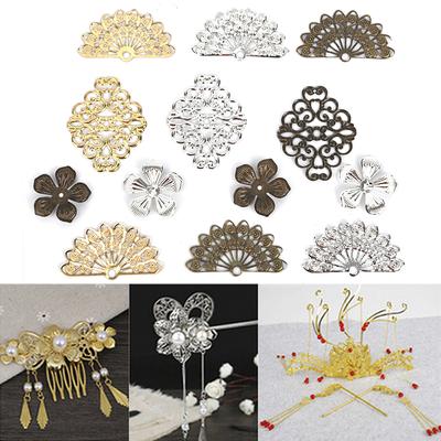 Filigrane de fleurs, accessoires de bricolage, connecteur artisanal en métal pour la fabrication de bijoux, 100 pièces
