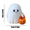 Ghost Pumpkin Figurine Halloween Miniature Figurines Mini Lovely Cartoon Pumpkin Ghost Ornaments Home Office Desk Decor