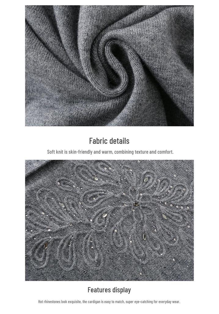 Elegant Mom-Style Knit Top: Chic Spring & Autumn Fashion for Middle-Aged Women