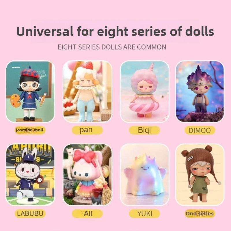 Blind Box Storage Display Stand Single Transparent Doll Handmade Dustproof Box Handmade Doll Acrylic Display Box NO Dolls