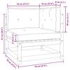 2 Piece Garden Lounge Set with Cushions White Solid Pine Wood