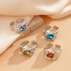 Fashion Folded Lava Metal Zircon Rings Set for Men Women Vintage Adjustable Opening Rings New Trend Classic Jewelry Unique Gifts