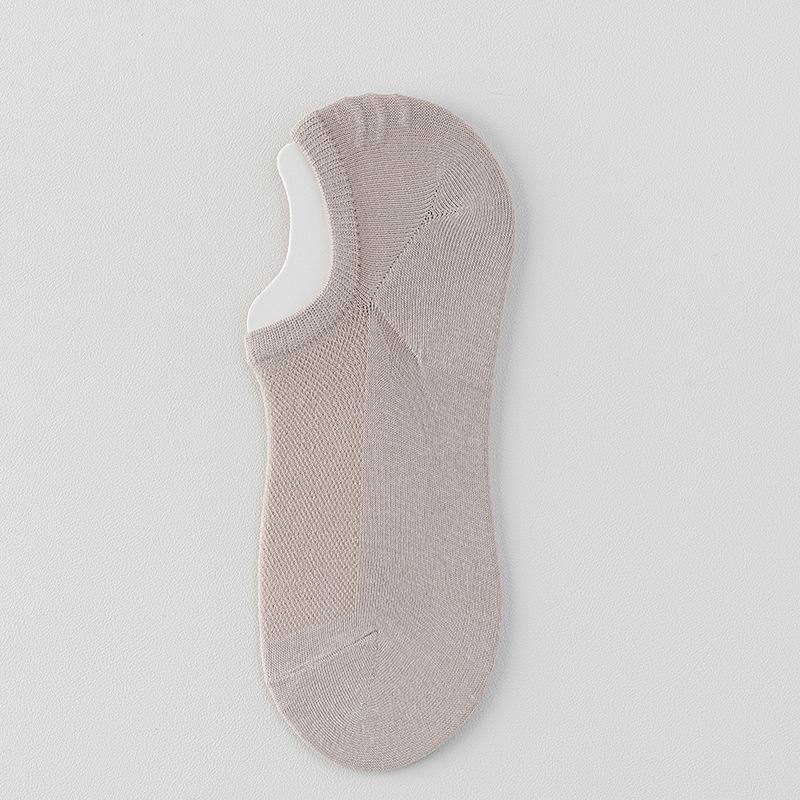Boat Socks Men's Summer Ultra-thin Breathable All-mesh Silicone Anti-slip, Non-dropping Heel, Anti-pilling Solid Color Simple Invisible Socks
