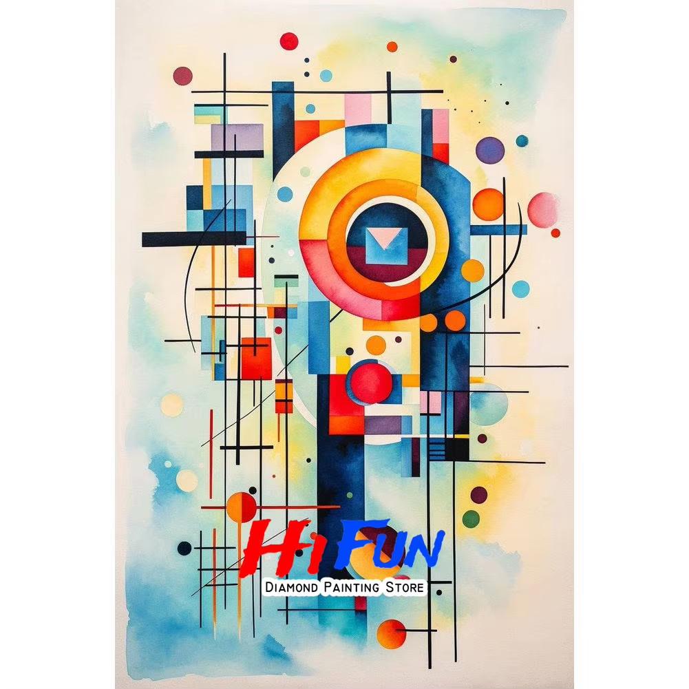 Diamond Painting Full Drill Western Abstraction Art Wassily Kandinsky Poster Rhinestones Mosaic Embroidery Living Room Decor