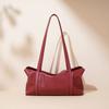 New Christmas Red Portable Niche Cowhide Versatile Large-capacity Women's Bag