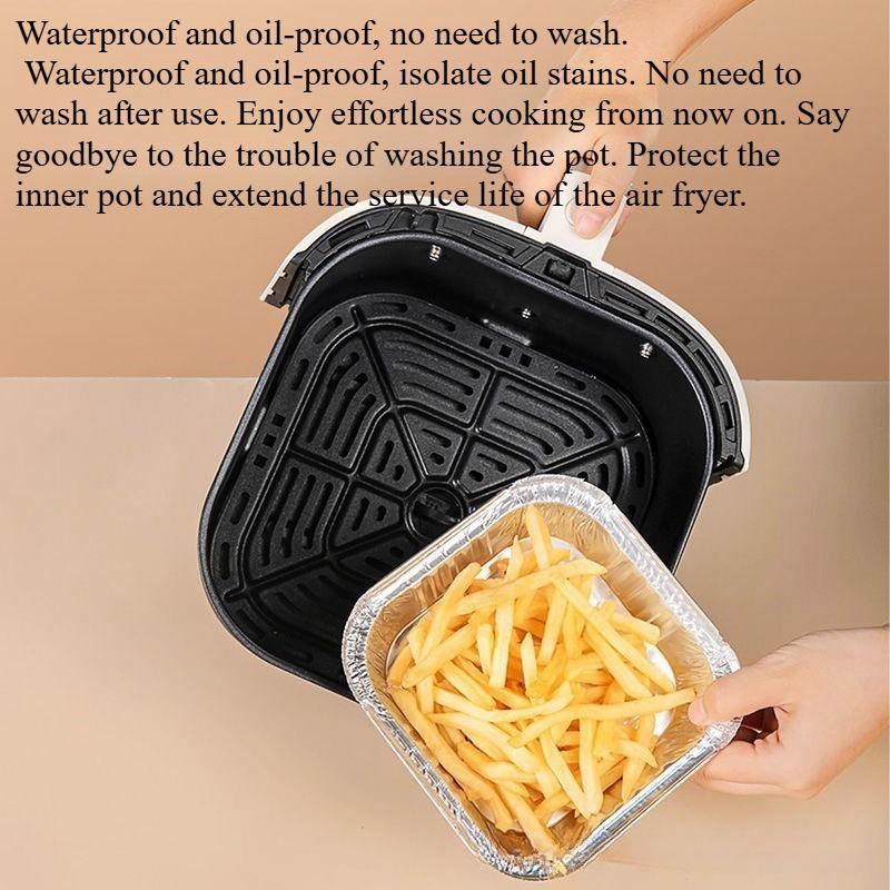 10PCS tinfoil tray air fryer special baking tray food grade thickened high temperature resistant aluminum foil tinfoil bowl