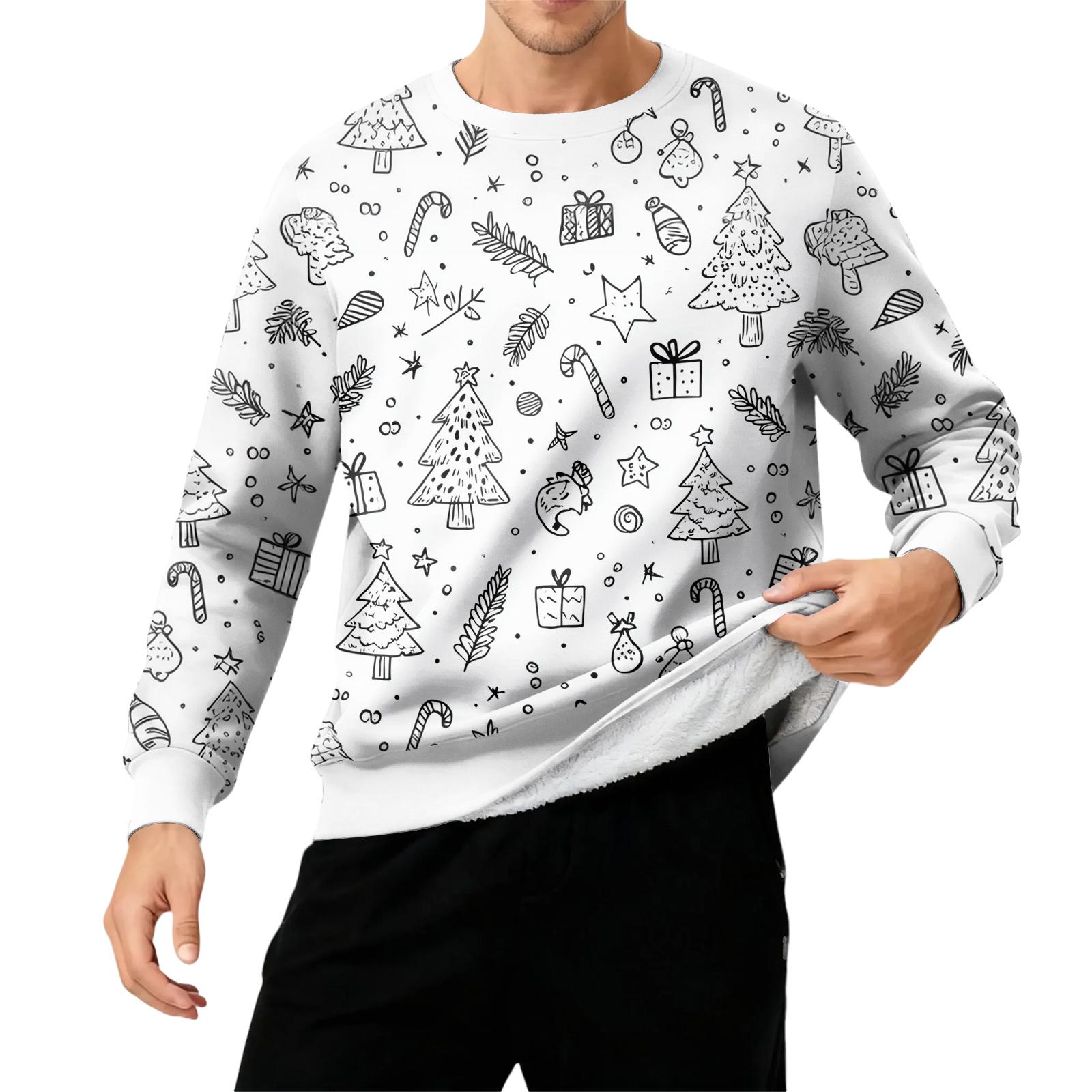 

Мужской свитшот с круглым вырезом, на флисовой подкладке, плотный, однотонный XXXXL хаки