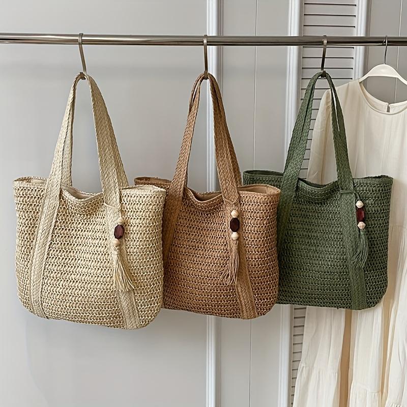New women's straw shoulder bag tote bag