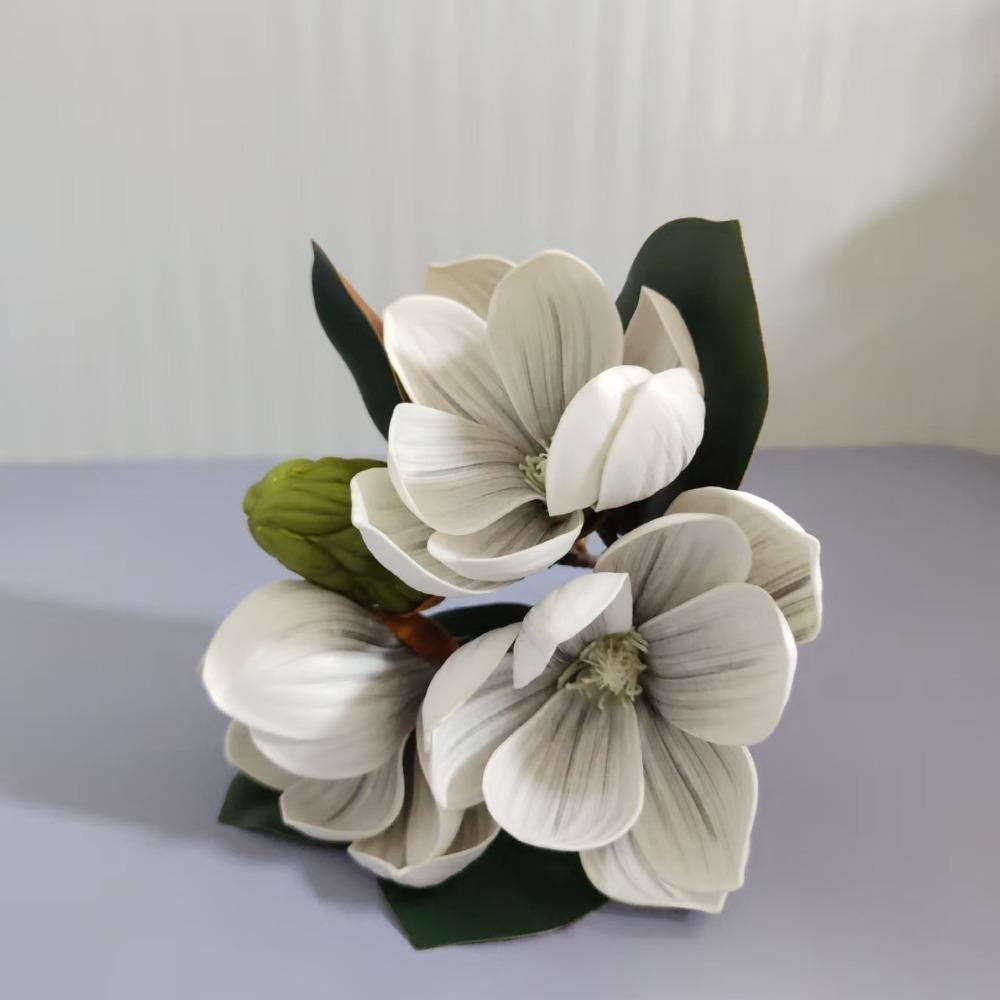 Real Touch Artificial Magnolia EVA Fake Orchid Lifelike Simulated Flowers  Gift