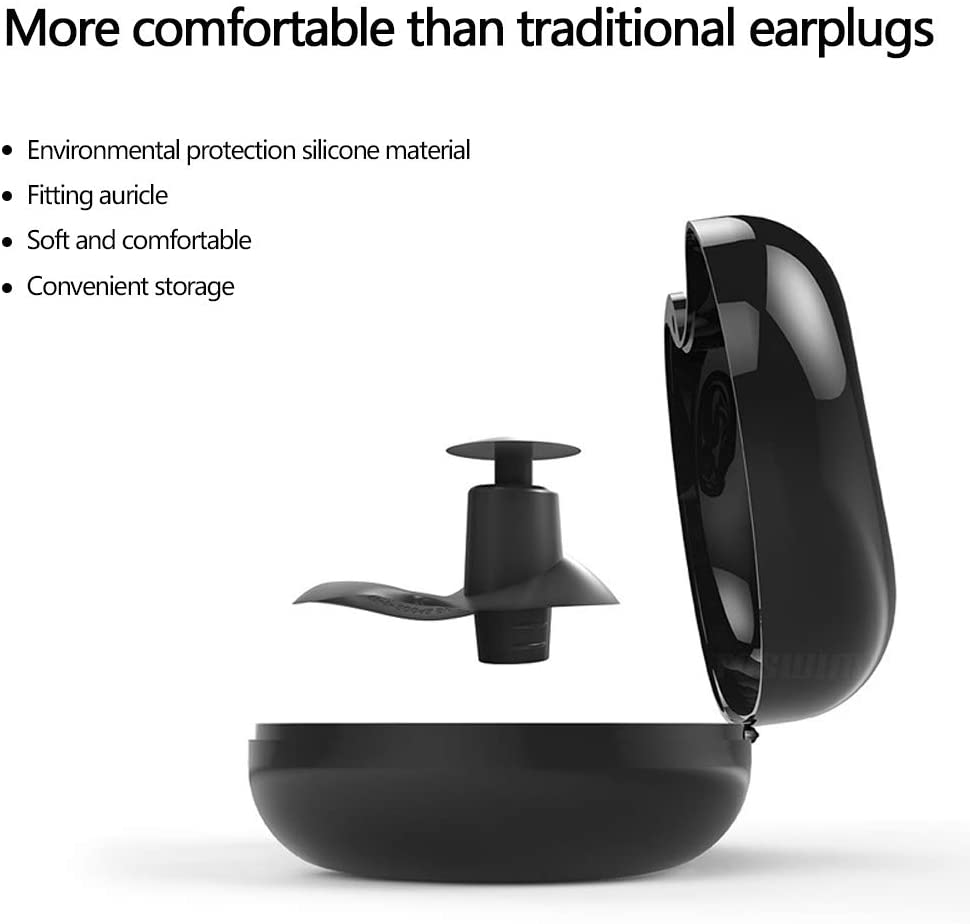 4 Pairs Swimming Earplugs Waterproof Reusable Silicone for Showering Bathing Surfing Kids Adults