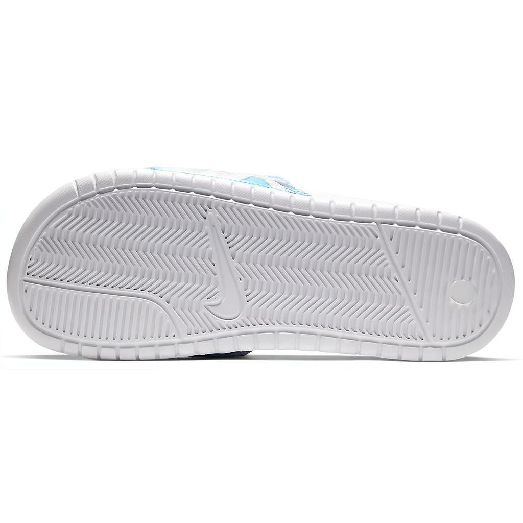 Nike Benassi Jdi Floral Flowers White Blue Slippers 'White Blue' Women's (Unisex) Slide Slippers 618919 115