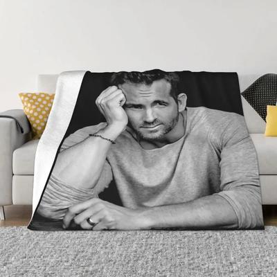 Ryan Reynolds Blanket Sofa Cover Fleece Summer Actor Multifunction Soft Throw Blanket for Bedding Office Quilt