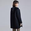 100 % Wolle Damen Wollmantel MODERN NEW SAGA Winter Warmer Wollmantel mit Kapuze Herbst Lässiger Wollmantel