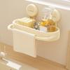 Wall-Mounted Sink Sponge Rack Plastic Soap Sponge Holder Multifunctional Rag Rack  for Home
