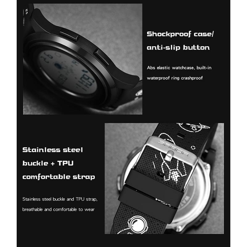 SANDA Neue Spaceman Elektronische Uhr Sportuhr Mode Trend Männer und Frauen Student Elektronische Uhr Wasserdichte Uhr