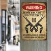 1PC Tin Sign Home Security Warning - For Home Decor/Security Enthusiasts, 8x12 Inches/20x30 Cm