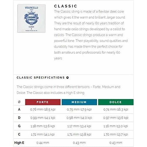 Jaeger Cello Strings 4/4 C