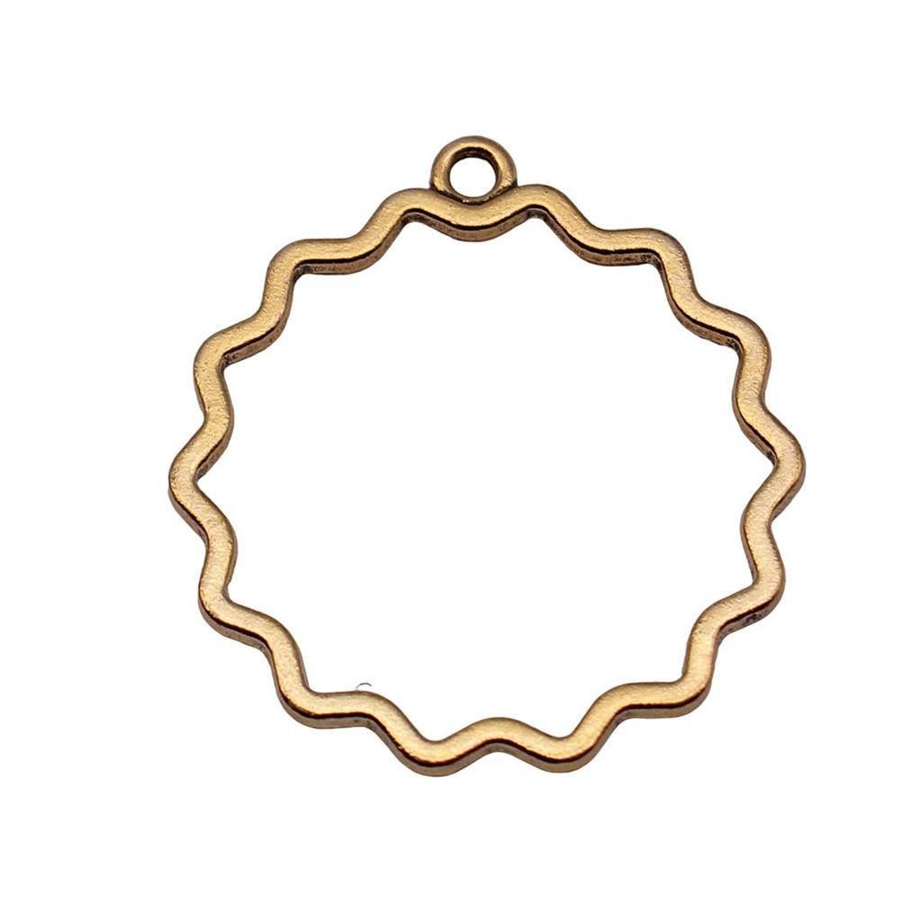 Planet Charms Geometric Openwork Resin Pendants For Space Themed DIY Jewelry Accessories