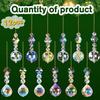 12pcs Crystal Clear Christmas Tree Pendants Ornaments Colorful Glass Baubles Decorations For DIY Christmas Tree Decorations