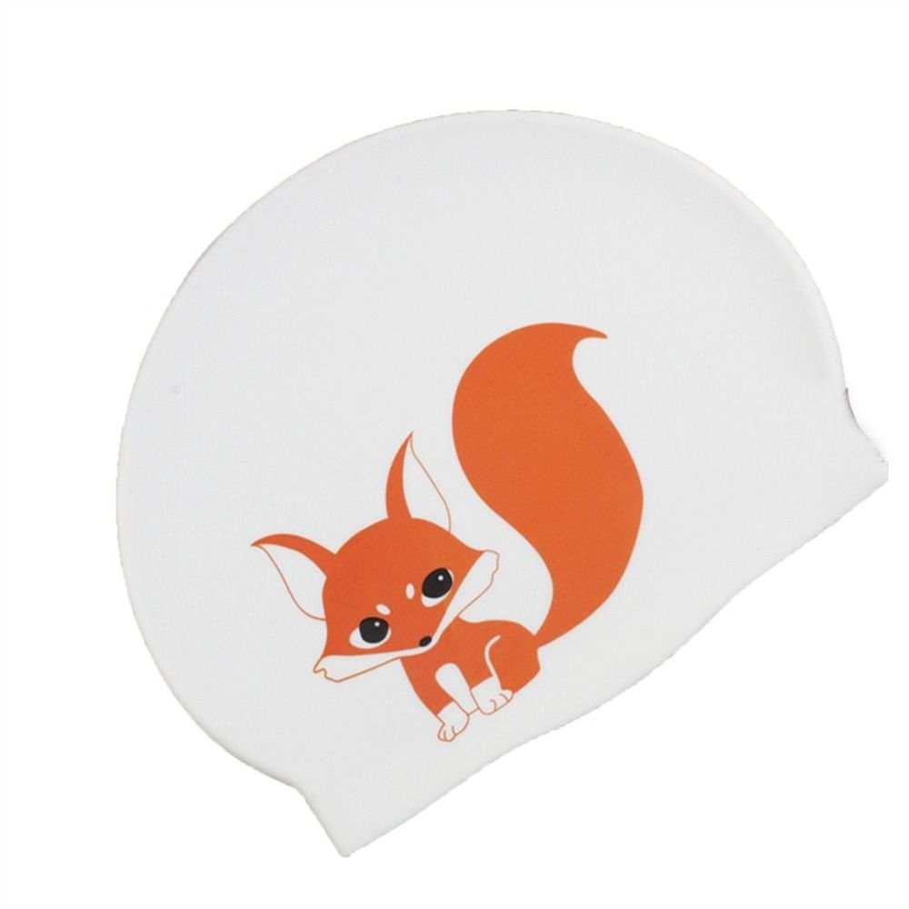 Damen Cartoon Katze Silikon Wasserdicht Verdickt Tauchhaube Schwimmbadkappe Badekappe