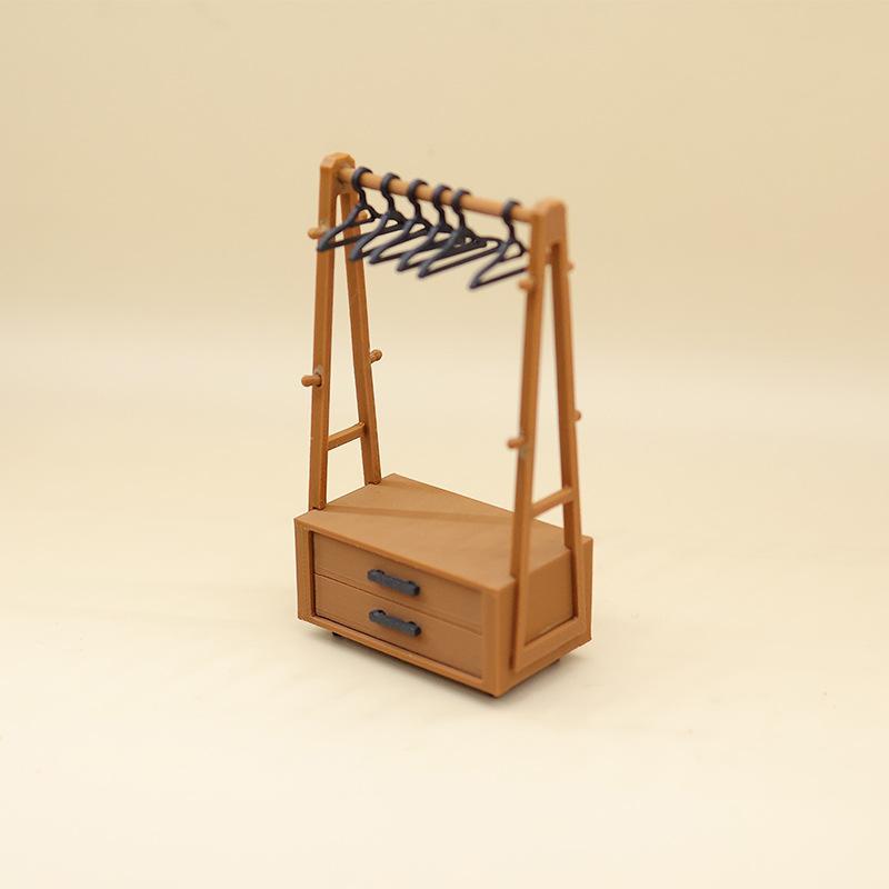 1 Set Dollhouse Models Mini Hanger Miniature Furniture Dry Rack Apparel Hangers Dollhouse Accessory