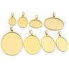 5 Stück Edelstahl 18x25mm 30x40mm Oval Innenmaß Anhänger Cabochon Basis Cameo Leere Fassung Charmschale für DIY Schmuck