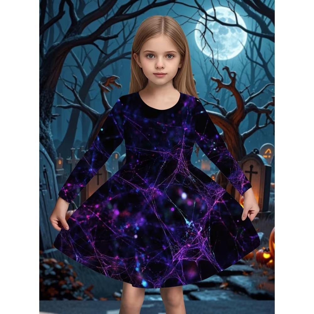 Girls' 3D Butterfly Dress Long Sleeve Summer Spring Vacation Daily Holiday Princess Beautiful Sweet Kids 4-12 Years Casual Dress A Line Dress