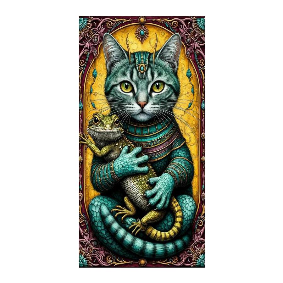 Cats and Geckos Large Size Diamond Painting New Collection Animal Diy Full Square Round Drill Rhinestone Embroidery Mosaic Cross Stitch Kits
