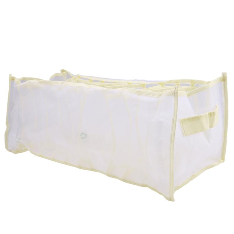 

Сетчатый шкаф, ящик для хранения, складной ящик, футболка, одежда, джинсы, леггинсы, органайзер для нижнего белья, ящик для хранения S бежевый