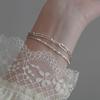 Nuovo Bracciale da Donna Regolabile Placcato Oro Lucido Completamente Intarsiato di Strass Forma a Goccia Moda Bracciale in Zircone Gioiello Regalo
