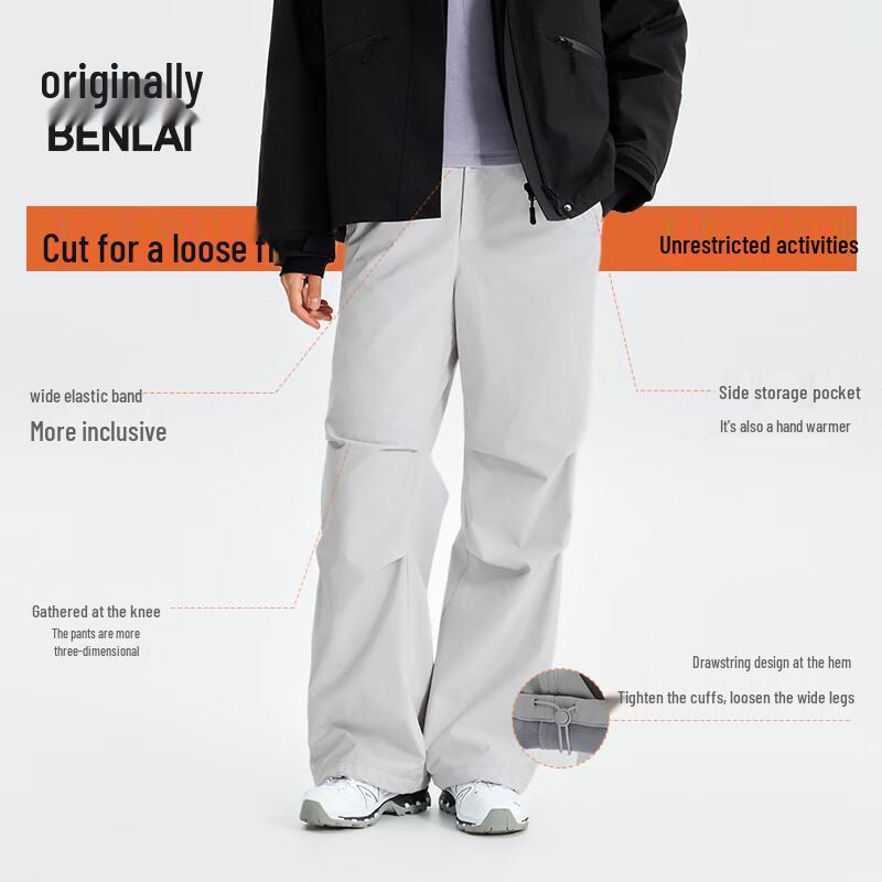 BENLAI Damen-Fallschirmhose mit wasserabweisendem Fleecefutter