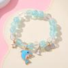 Sanrio Cinnamoroll Crystal Beaded Bracelet - Handmade Cartoon Gift for Female Students, Friends, and Couples.