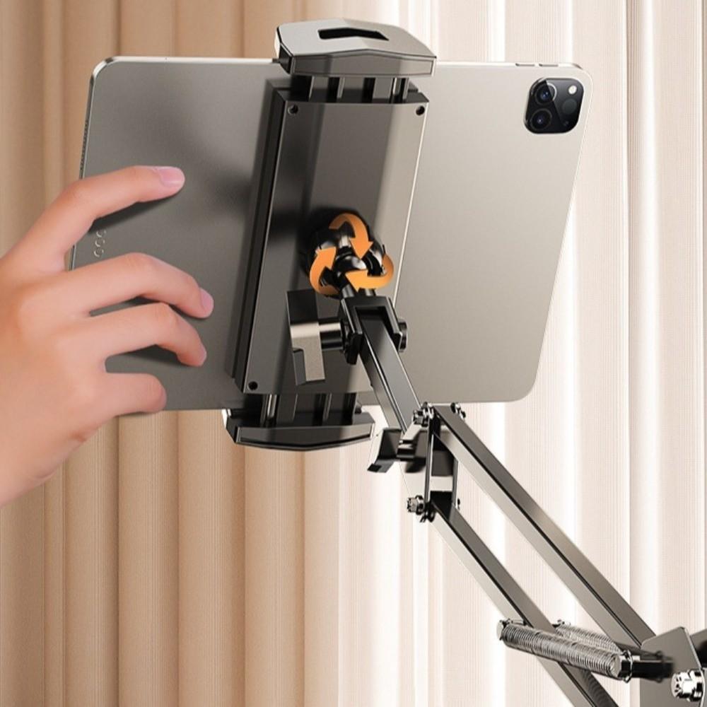 Carbon Steel Alloy Tablet Stand 360 Degree Rotatable Universal Tablet Holder Desk Setup