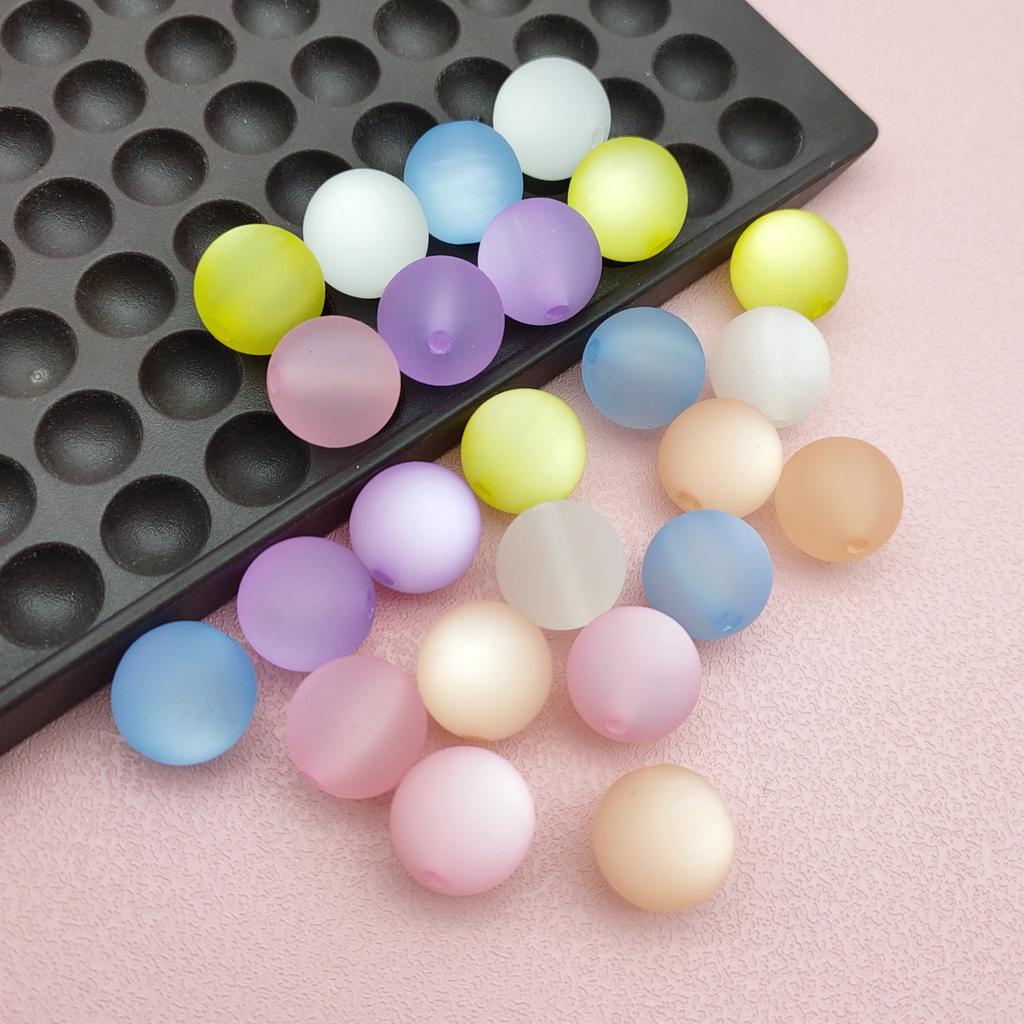 51254 Valentine's Day Color 200pcs/Bag Cat Eye Frosted Beads Diy KeyChain Necklace Bracelet Accessories Beads for Jewelry Making